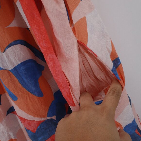 Maeve Anthropologie Halter Maxi Dress Womens 2X Summer Abstract Print Boho - Picture 3 of 12